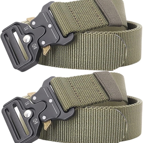 Tactical Adjustable Length Waist Belts Men & Women khaki, Army Green & Black - Picture 4 of 6